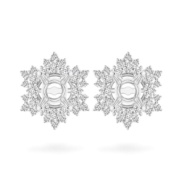 Ổ hoa tai vàng trắng 18K DOJI AFEA000006D2KK1