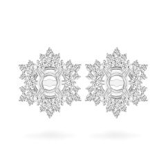 Ổ hoa tai vàng trắng 18K DOJI AFEA000006D2KK1