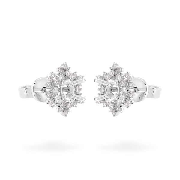 Ổ hoa tai vàng trắng 18K DOJI AFEA000006D2KK1