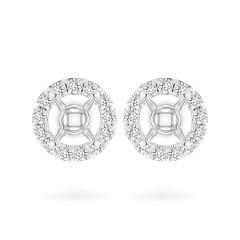 Ổ hoa tai vàng trắng 18K DOJI AFEA000015D2KK1