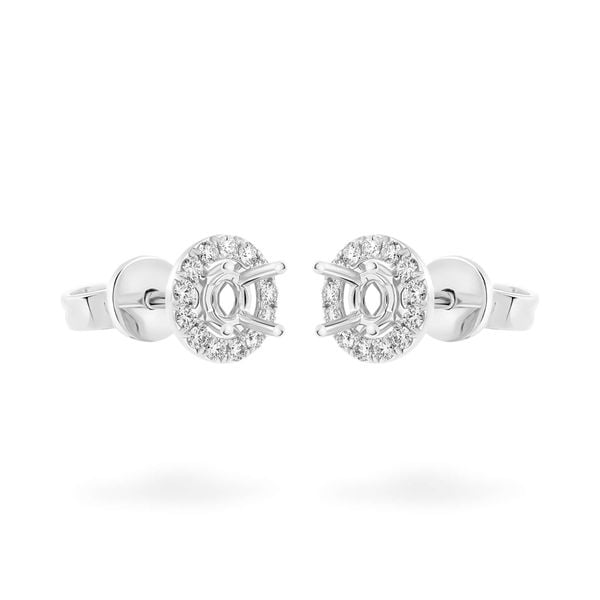 Ổ hoa tai vàng trắng 18K DOJI AFEA000015D2KK1