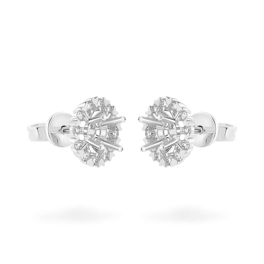 Ổ hoa tai vàng trắng 18K DOJI AFEA000044D2KK1 