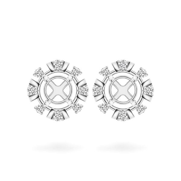 Ổ hoa tai vàng trắng 18K DOJI AFEA000064D2KK1