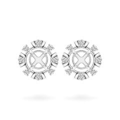 Ổ hoa tai vàng trắng 18K DOJI AFEA000064D2KK1