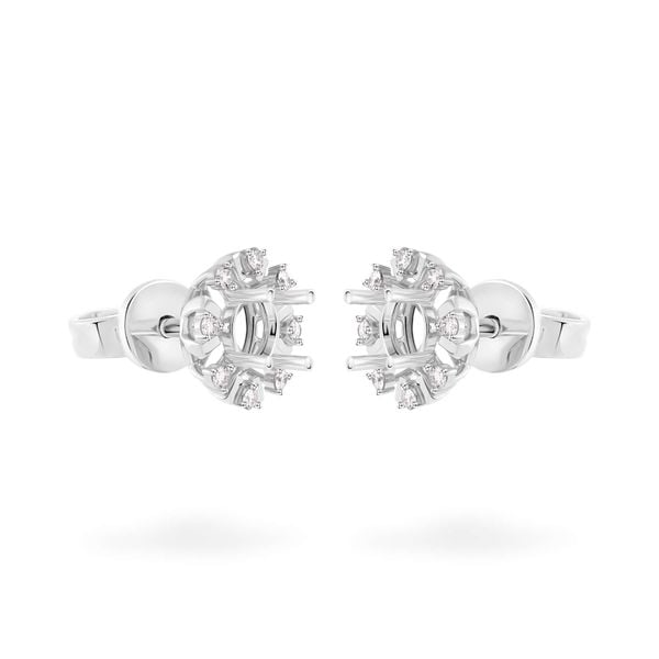 Ổ hoa tai vàng trắng 18K DOJI AFEA000064D2KK1