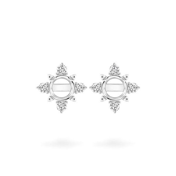 Ổ hoa tai vàng trắng 18K DOJI AFEA000065D2KK1