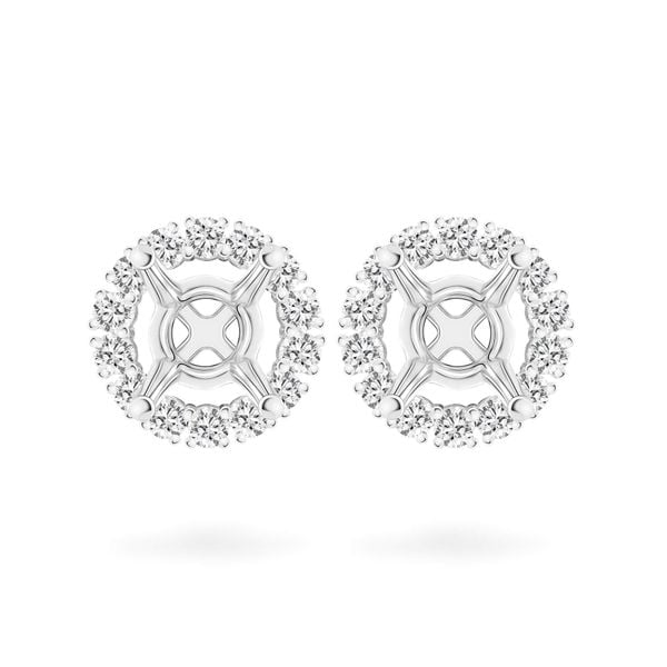 Ổ hoa tai vàng trắng 18K DOJI AFEA000089D2KK1