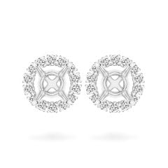 Ổ hoa tai vàng trắng 18K DOJI AFEA000089D2KK1