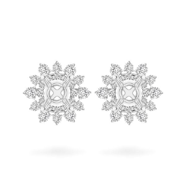 Ổ hoa tai vàng trắng 18K DOJI AFEA000094D2KK1