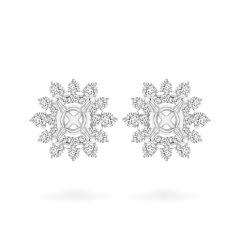 Ổ hoa tai vàng trắng 18K DOJI AFEA000094D2KK1