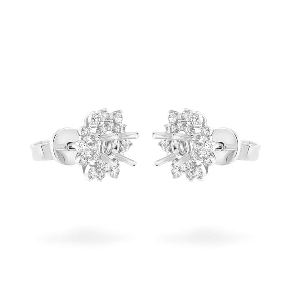 Ổ hoa tai vàng trắng 18K DOJI AFEA000094D2KK1