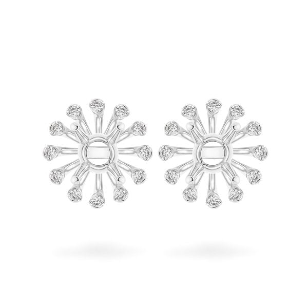 Ổ hoa tai vàng trắng 18K DOJI AFEA000097D2KK1