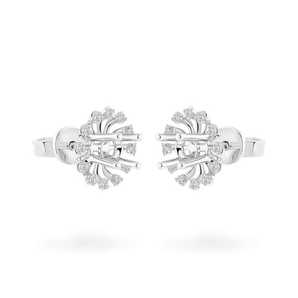 Ổ hoa tai vàng trắng 18K DOJI AFEA000097D2KK1