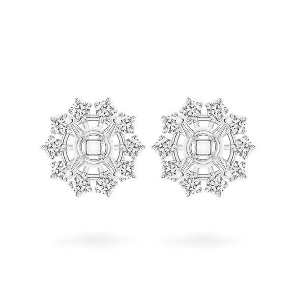 Ổ hoa tai vàng trắng 18K DOJI AFEA000123D2KK1