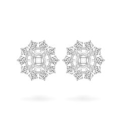 Ổ hoa tai vàng trắng 18K DOJI AFEA000123D2KK1