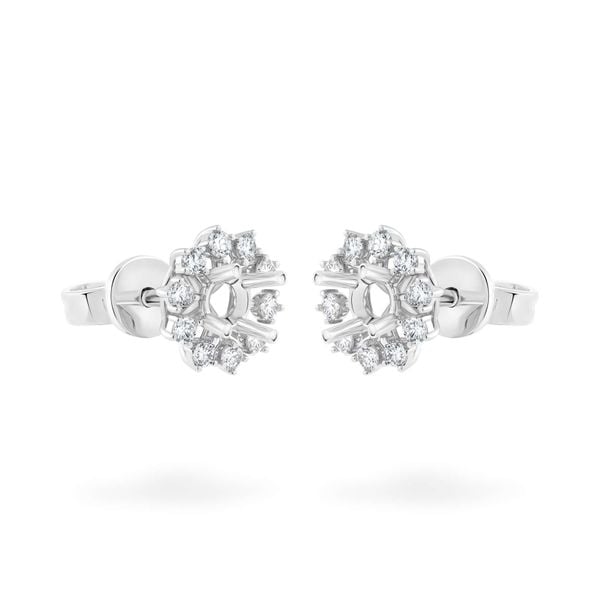 Ổ hoa tai vàng trắng 18K DOJI AFEA000123D2KK1