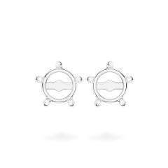 Ổ hoa tai vàng trắng 18K DOJI AFEA000126D2KK1