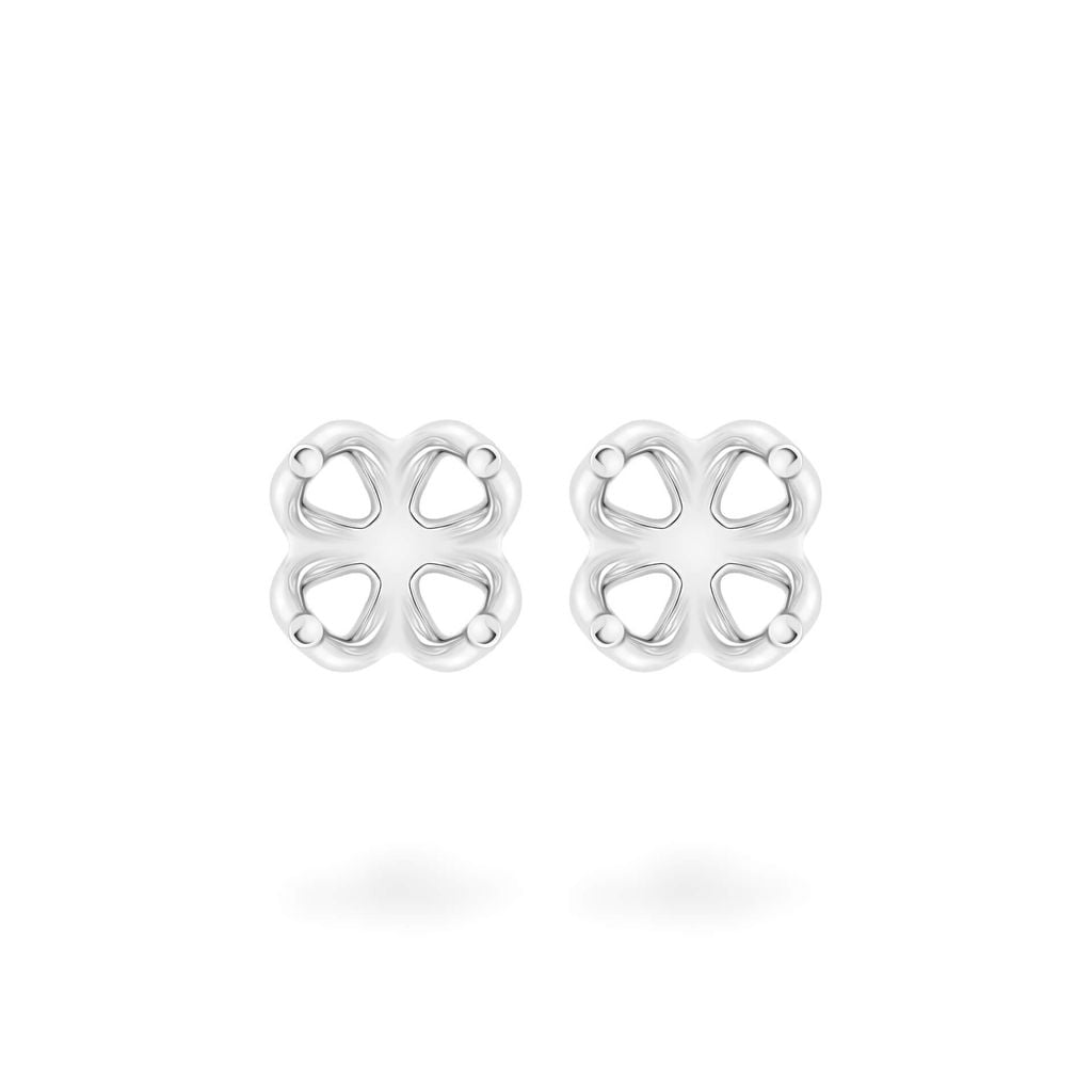 Ổ hoa tai vàng trắng 18K DOJI AFEA002137D2KK1 