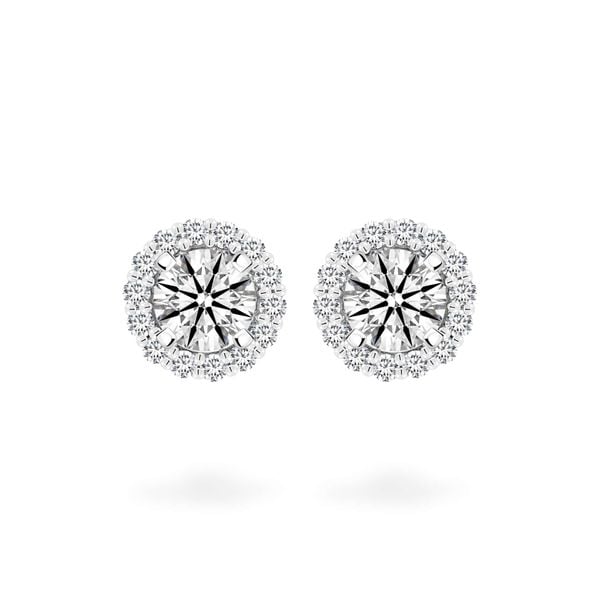 Hoa tai vàng trắng 14K gắn kim cương DOJI AFEB000008F2HA1