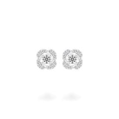 Hoa tai vàng trắng 14K gắn kim cương DOJI AFEB000029F2HA1