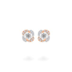 Hoa tai vàng 14K gắn kim cương DOJI AFEB000029F6HA1