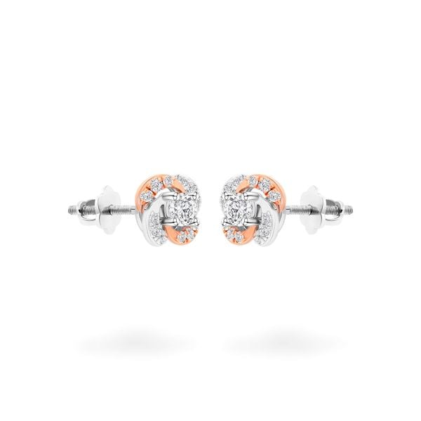 Hoa tai vàng 14K gắn kim cương DOJI AFEB000029F6HA1