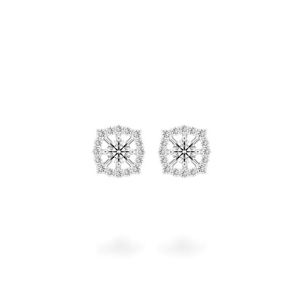 Hoa tai vàng trắng 14K gắn kim cương DOJI AFEB000030F2HA1