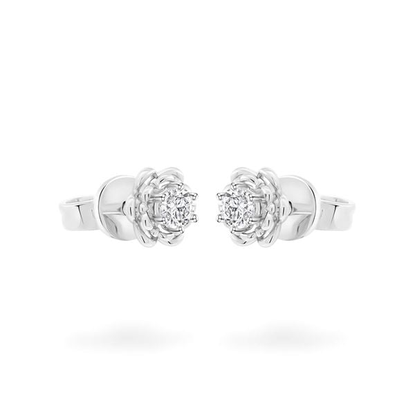 Hoa tai vàng trắng 14K gắn kim cương DOJI AFEB000056F2HA1