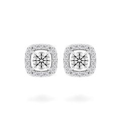 Hoa tai vàng trắng 14K gắn kim cương DOJI AFEB000076F2HA1