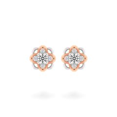 Hoa tai vàng 14K gắn kim cương DOJI AFEB000116F6HA1