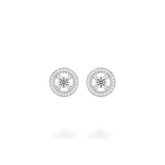 Hoa tai vàng trắng 14K gắn kim cương DOJI AFEB000122F2HA1