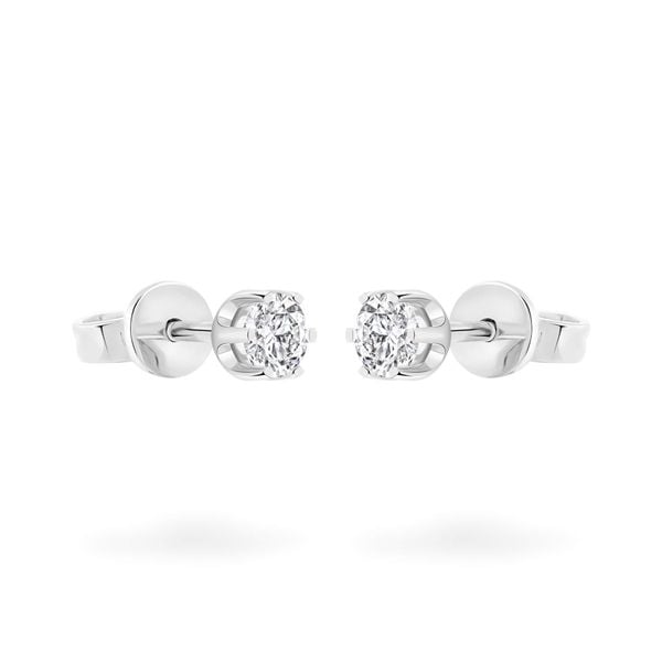 Hoa tai vàng trắng 14K gắn kim cương DOJI AFEB002043F2HA1