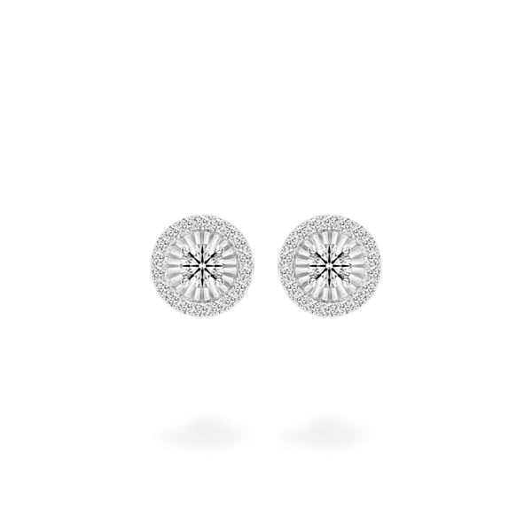 Hoa tai vàng trắng 14K gắn kim cương DOJI AFEB002044F2HA1