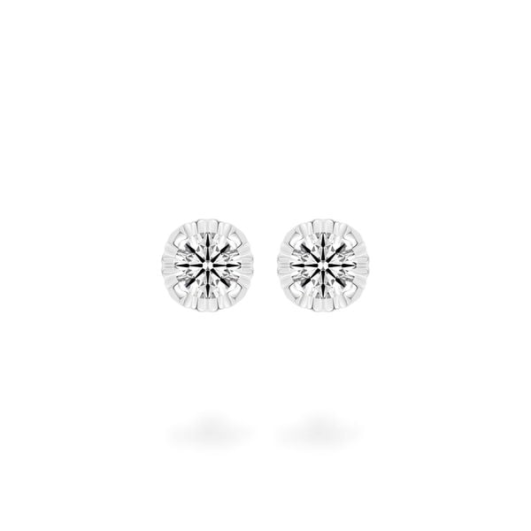 Hoa tai vàng trắng 14K gắn kim cương DOJI AFEB002045F2HA1