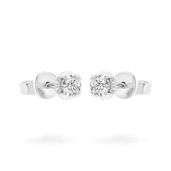 Hoa tai vàng trắng 14K gắn kim cương DOJI AFEB002045F2HA1