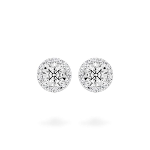 Hoa tai vàng trắng 14K gắn kim cương DOJI AFEB002118F2HA1