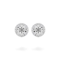 Hoa tai vàng trắng 14K gắn kim cương DOJI AFEB002118F2HA1