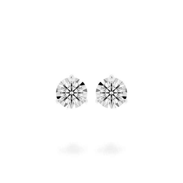 Hoa tai vàng trắng 14K gắn kim cương DOJI AFEB002120F2HA1