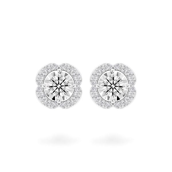 Hoa tai vàng trắng 14K gắn kim cương DOJI AFEB002143F2HA1