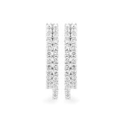 Hoa tai vàng trắng 14K gắn kim cương DOJI AFEB902048F2ML1