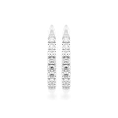 Hoa tai vàng trắng 14K gắn kim cương DOJI AFEB902050F2ML1