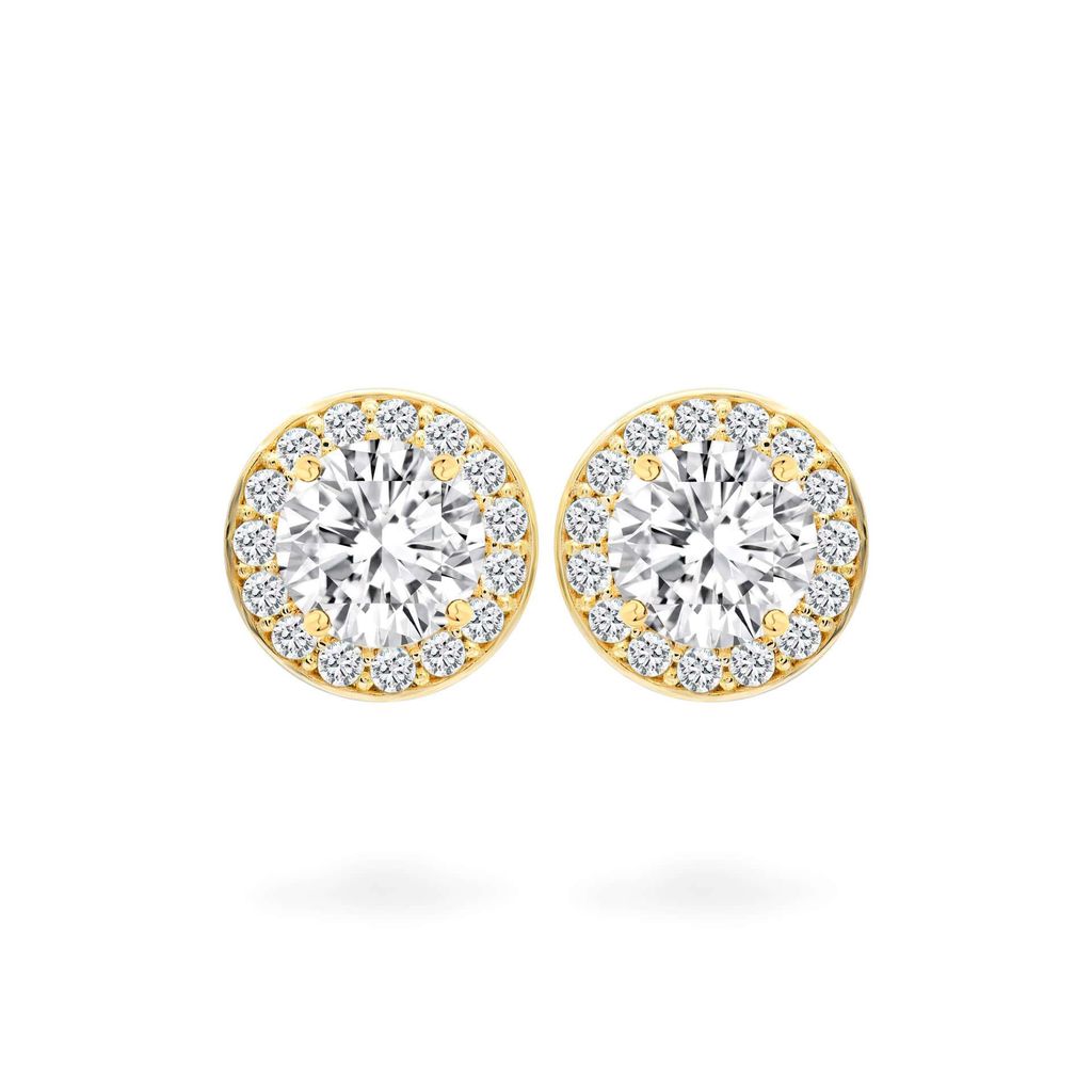 Hoa tai vàng vàng 14K gắn đá CZ DOJI AFEJ000031F1CZ1 