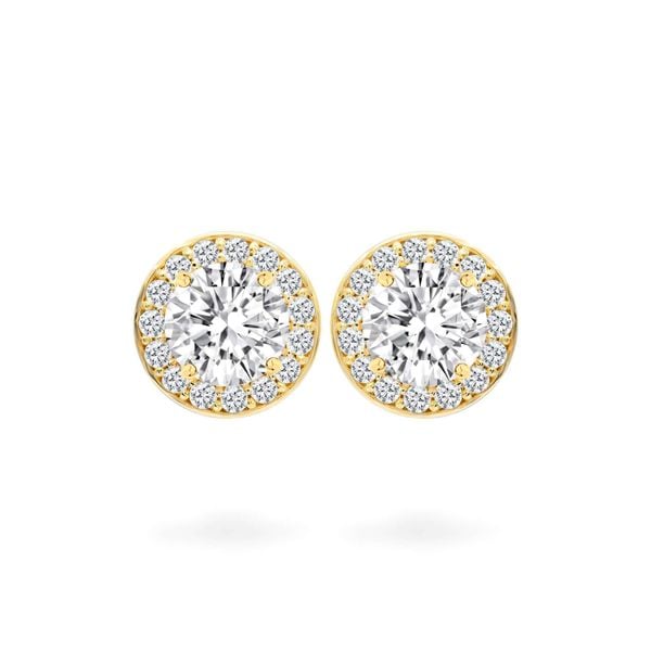 Hoa tai vàng vàng 14K gắn đá CZ DOJI AFEJ000031F1CZ1