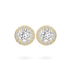 Hoa tai vàng vàng 14K gắn đá CZ DOJI AFEJ000031F1CZ1