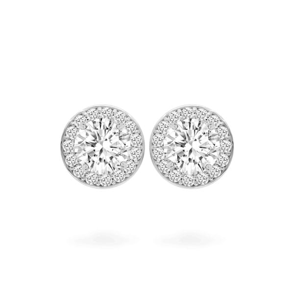 Hoa tai vàng trắng 14K gắn đá CZ DOJI AFEJ000031F2CZ1