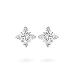 Hoa tai vàng trắng 14K gắn đá CZ DOJI AFEJ000035F2CZ1