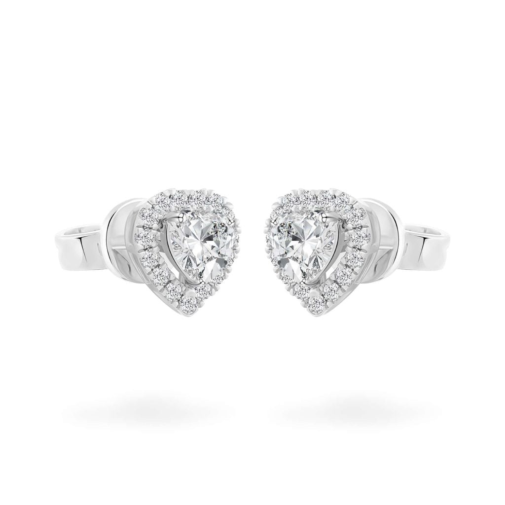 Hoa tai vàng trắng 14K gắn đá CZ DOJI AFEJ000038F2CZ1 