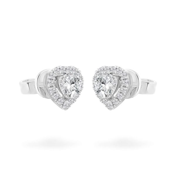 Hoa tai vàng trắng 14K gắn đá CZ DOJI AFEJ000038F2CZ1