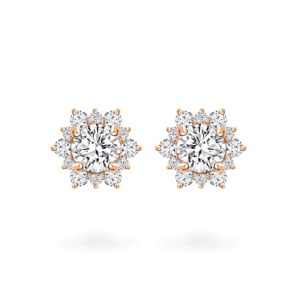 Hoa tai vàng hồng 14K gắn đá CZ DOJI AFEJ000097F3CZ1