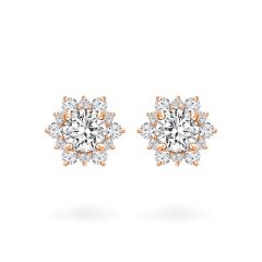 Hoa tai vàng hồng 14K gắn đá CZ DOJI AFEJ000097F3CZ1